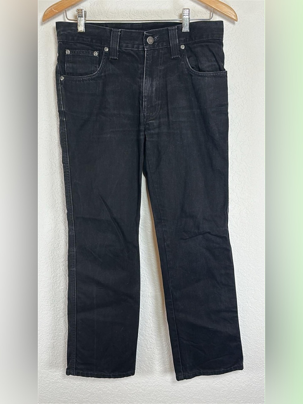 Nudie Jeans Black Straight-Leg Men's Jeans